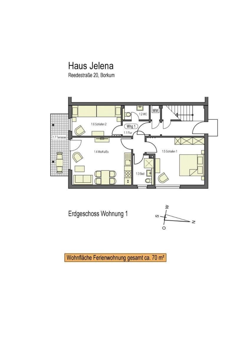 Haus Jelena Appartement 1 Borkum Εξωτερικό φωτογραφία